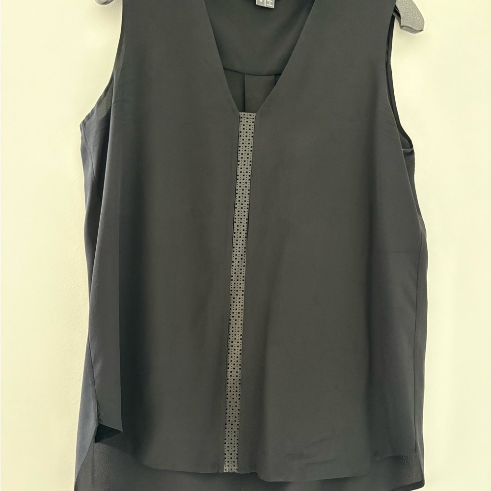 Vince Silk Black Sleeveless Tank Top